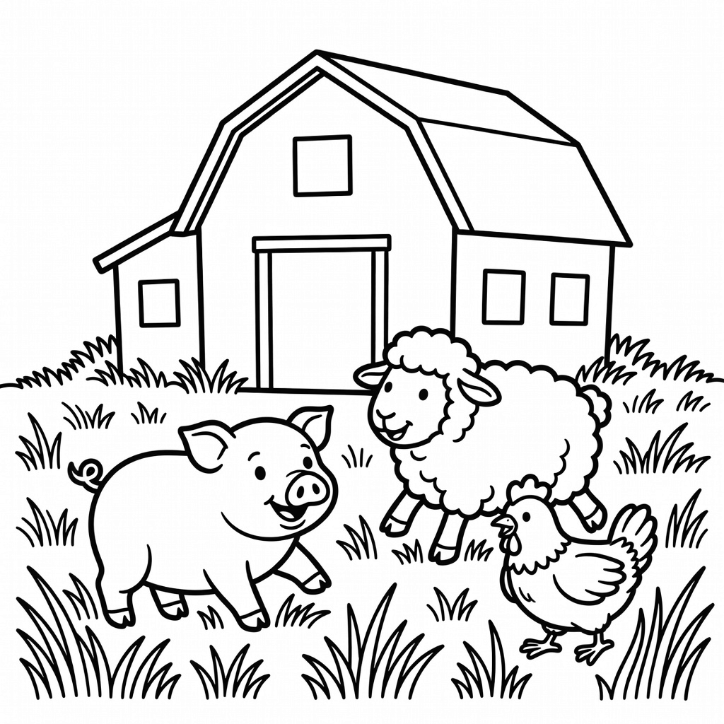 Farm Animals coloring page