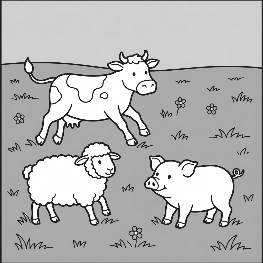Farm Animals coloring page