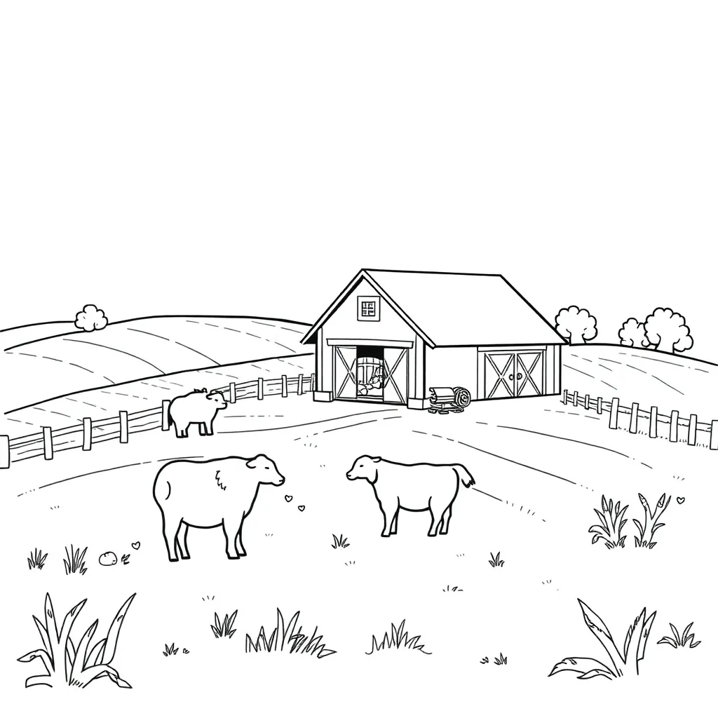 Farm coloring page