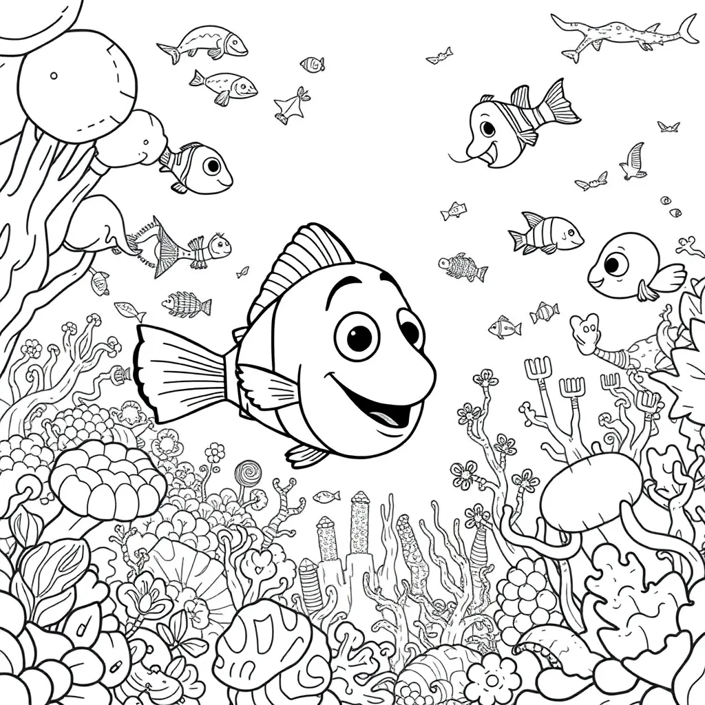 Finding Nemo coloring page