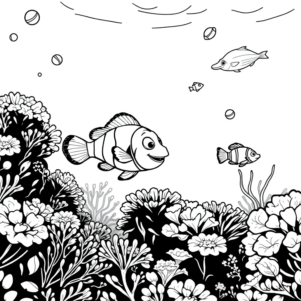 Finding Nemo coloring page