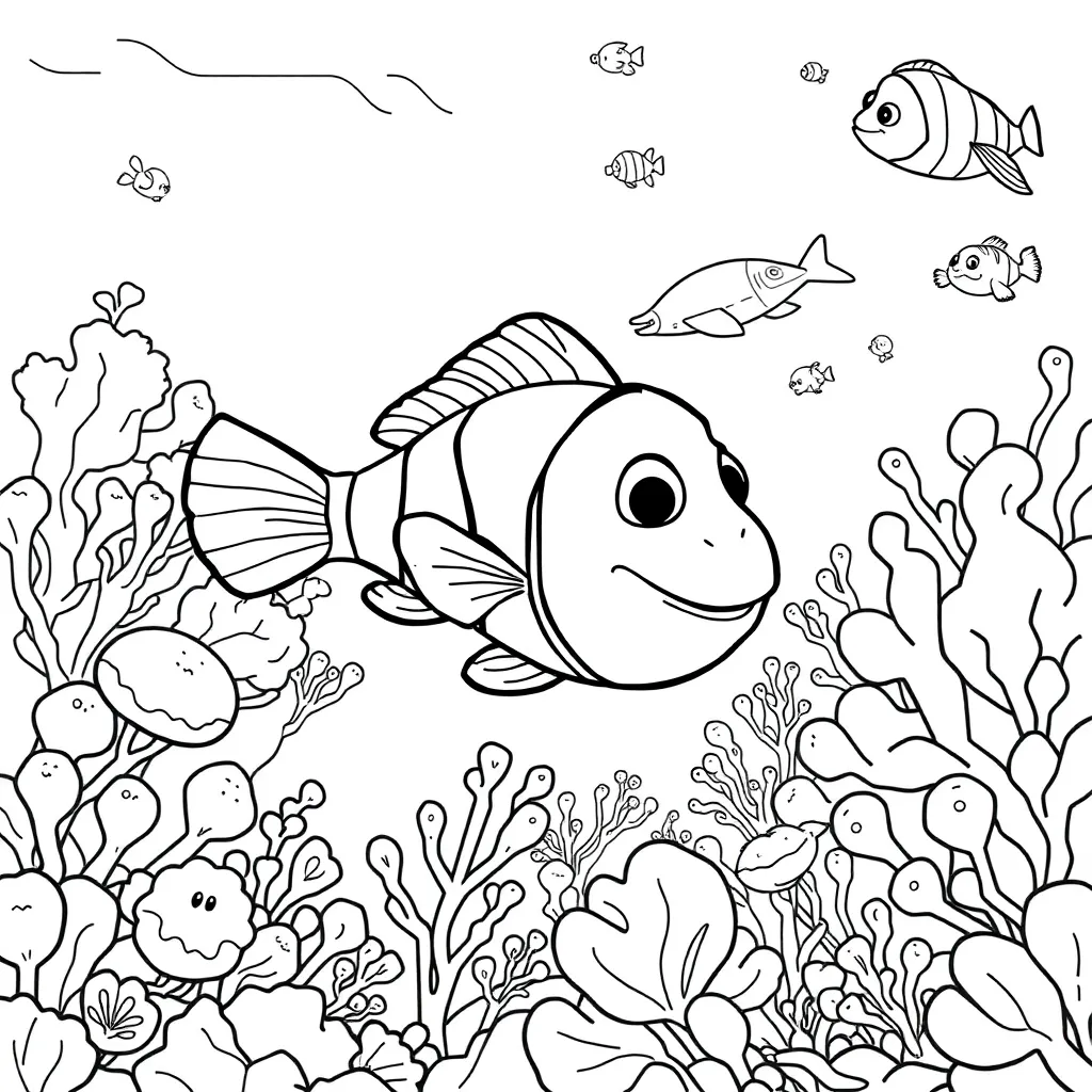 Finding Nemo coloring page