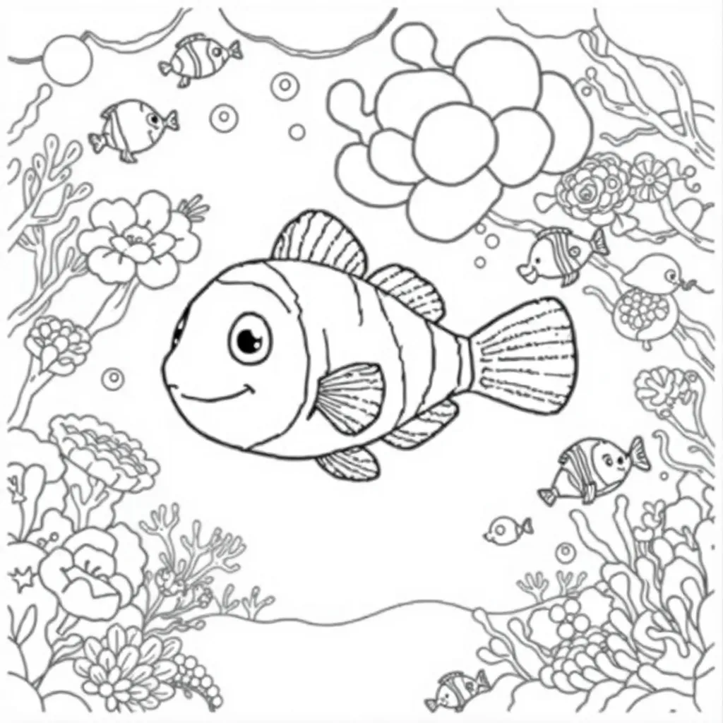 Finding Nemo coloring page