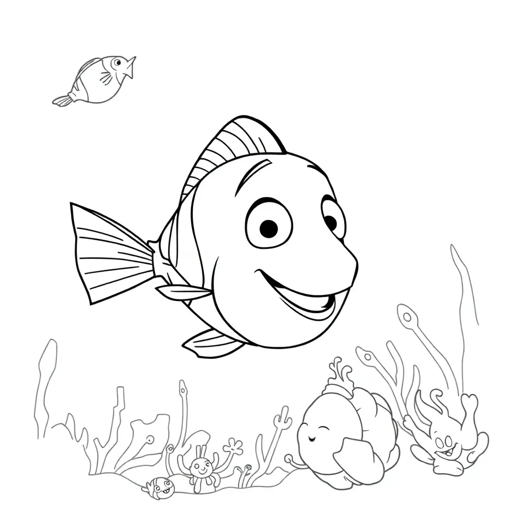 Finding Nemo coloring page