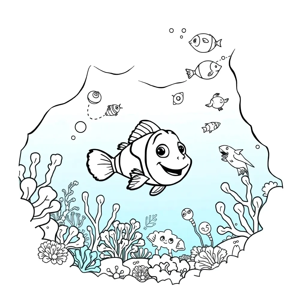 Finding Nemo coloring page