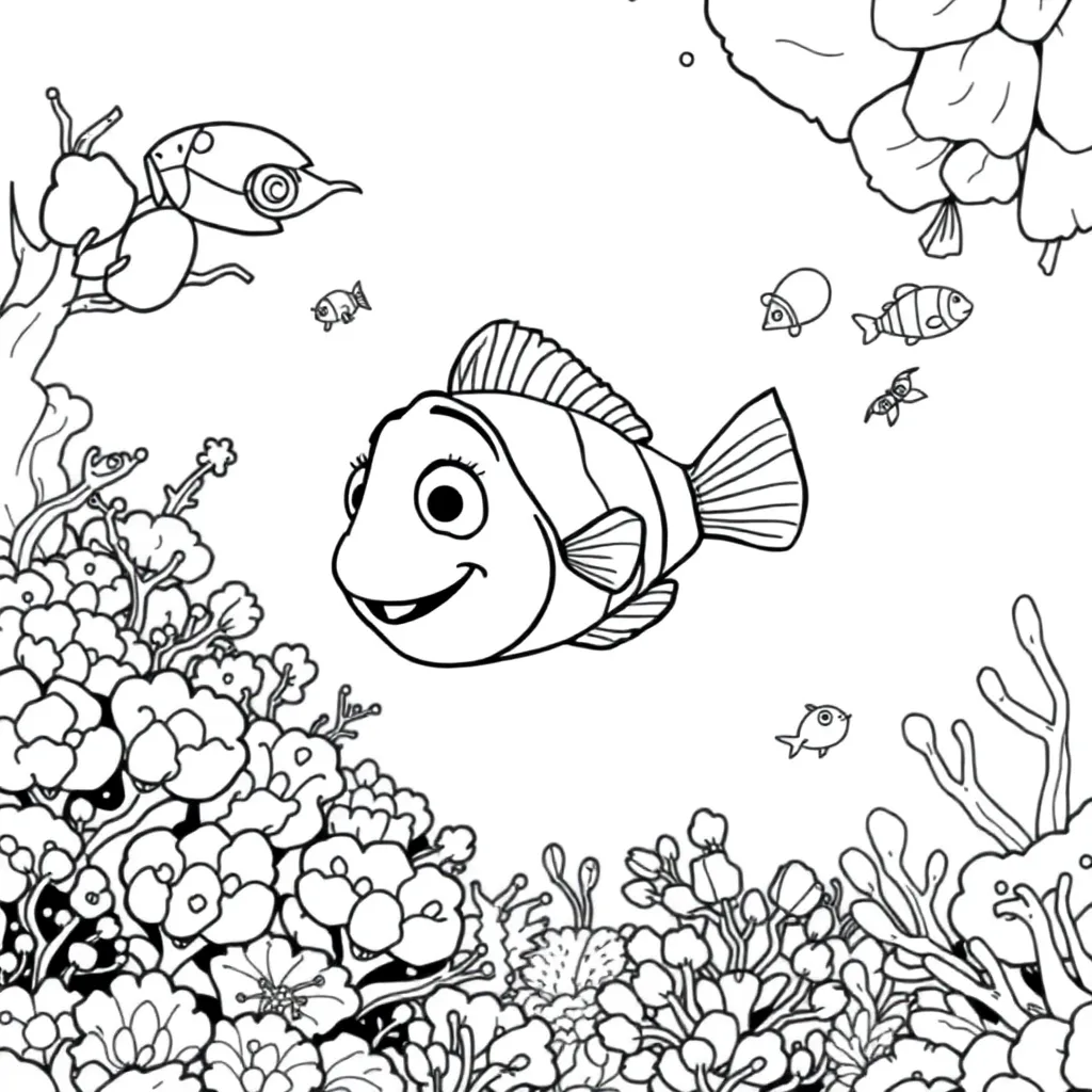 Finding Nemo coloring page