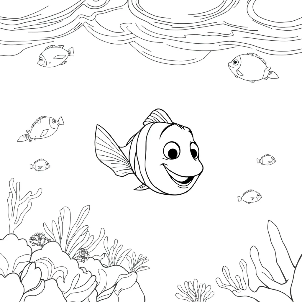 Finding Nemo coloring page
