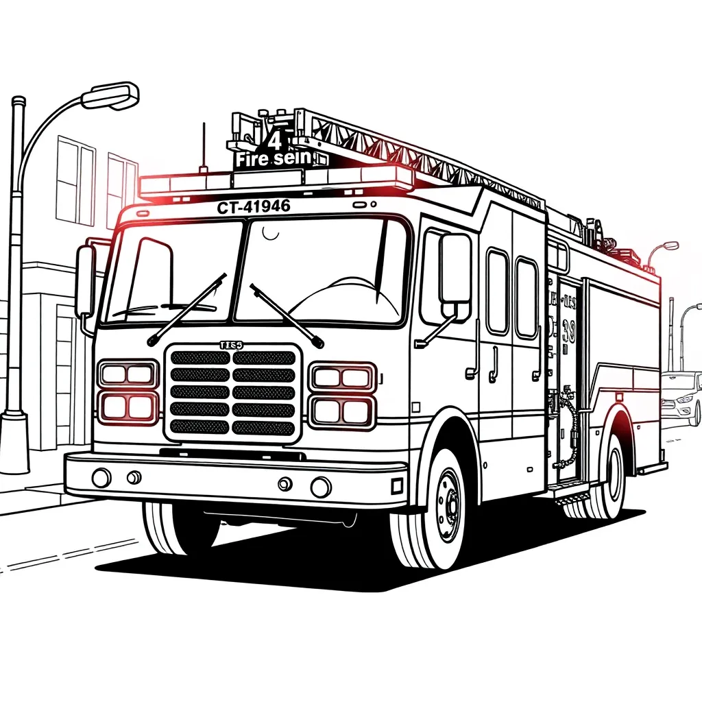 Fire Truck coloring page