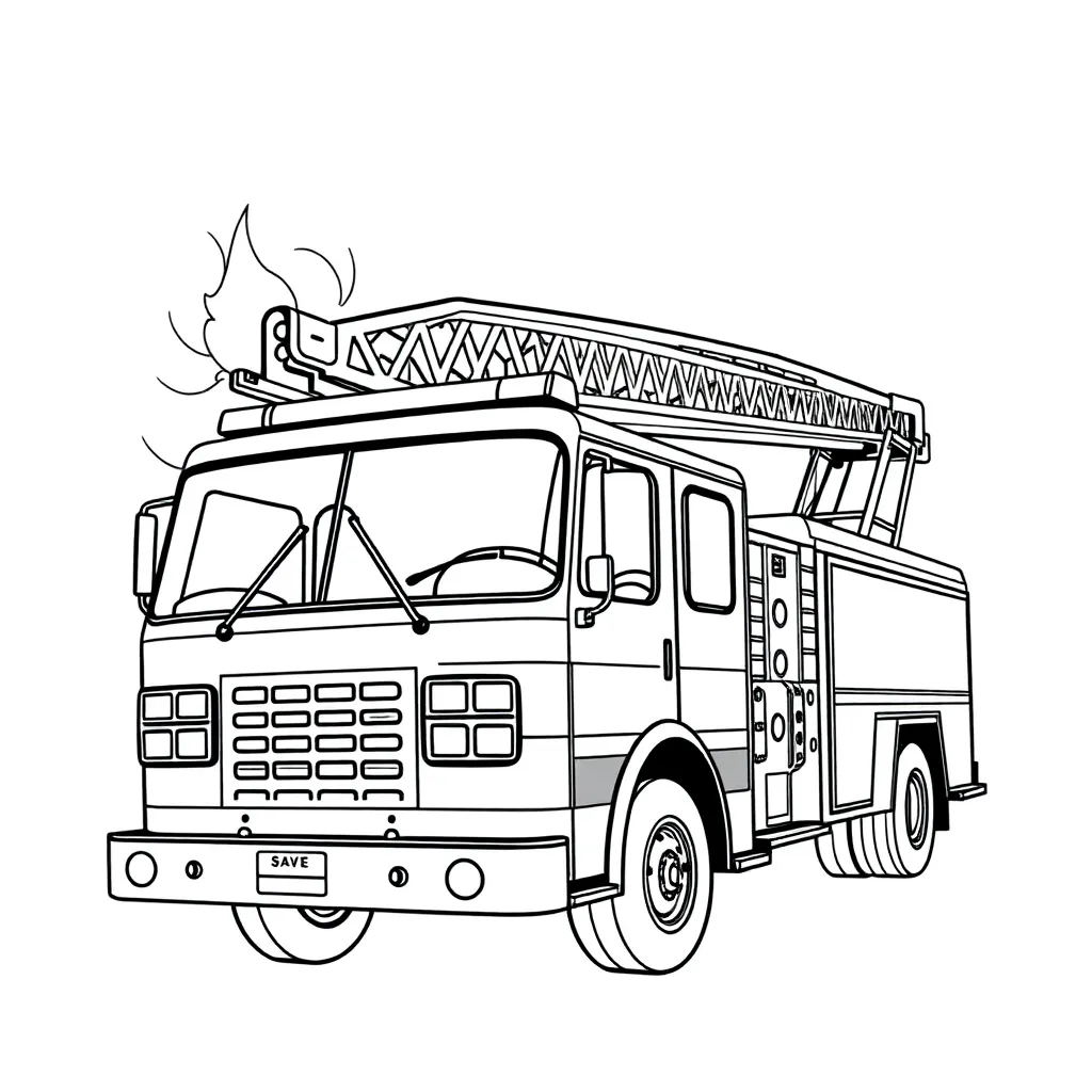 Fire Truck coloring page