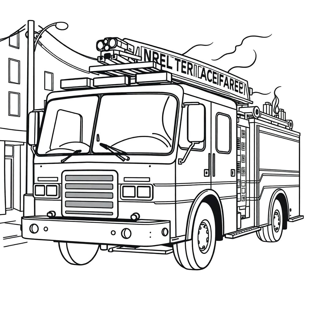 Fire Truck coloring page