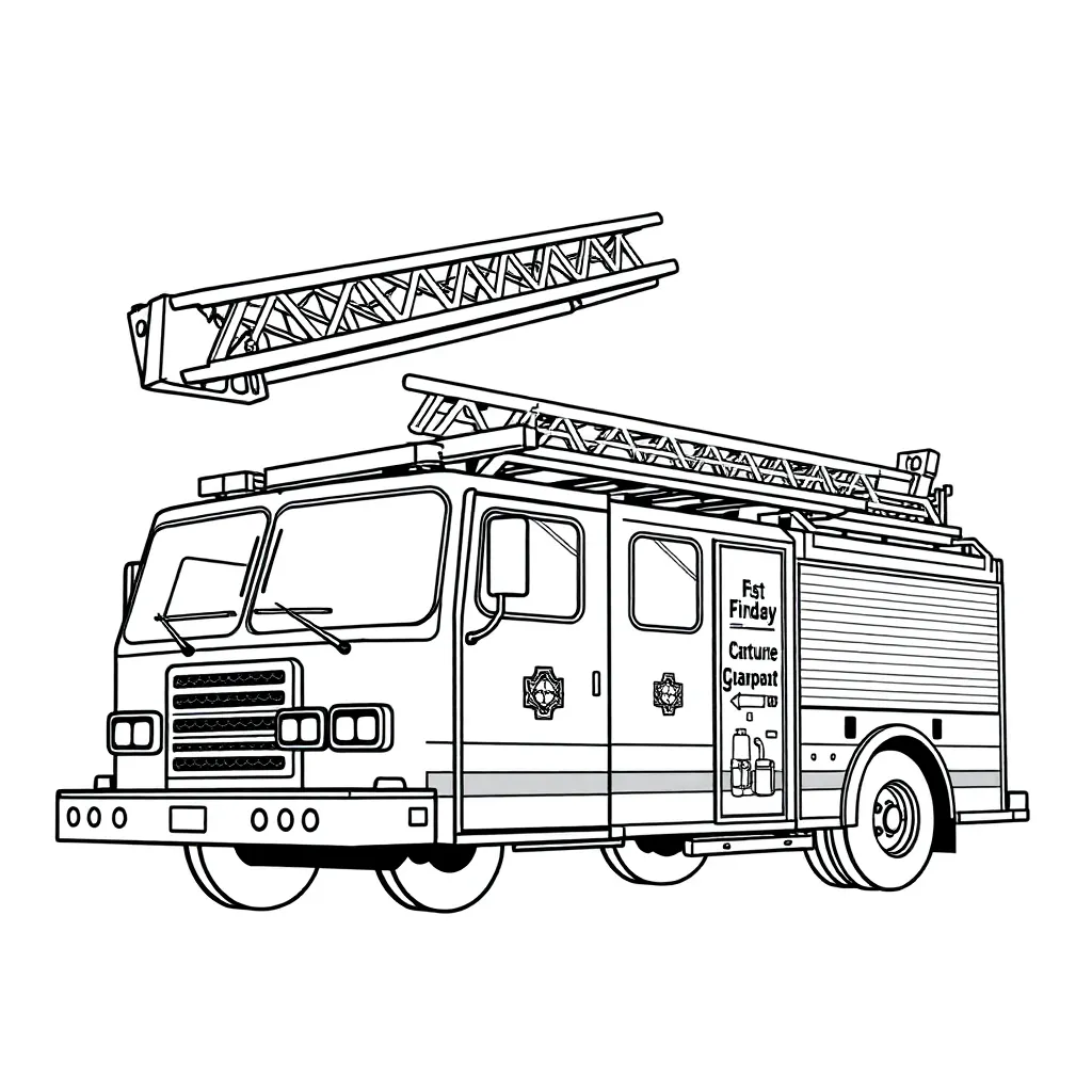 Fire Truck coloring page