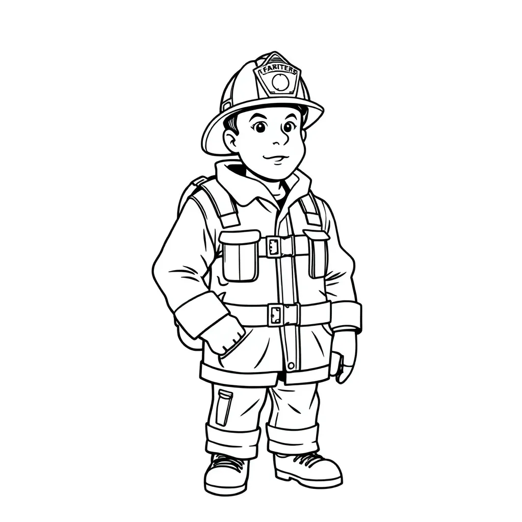 Firefighter coloring page