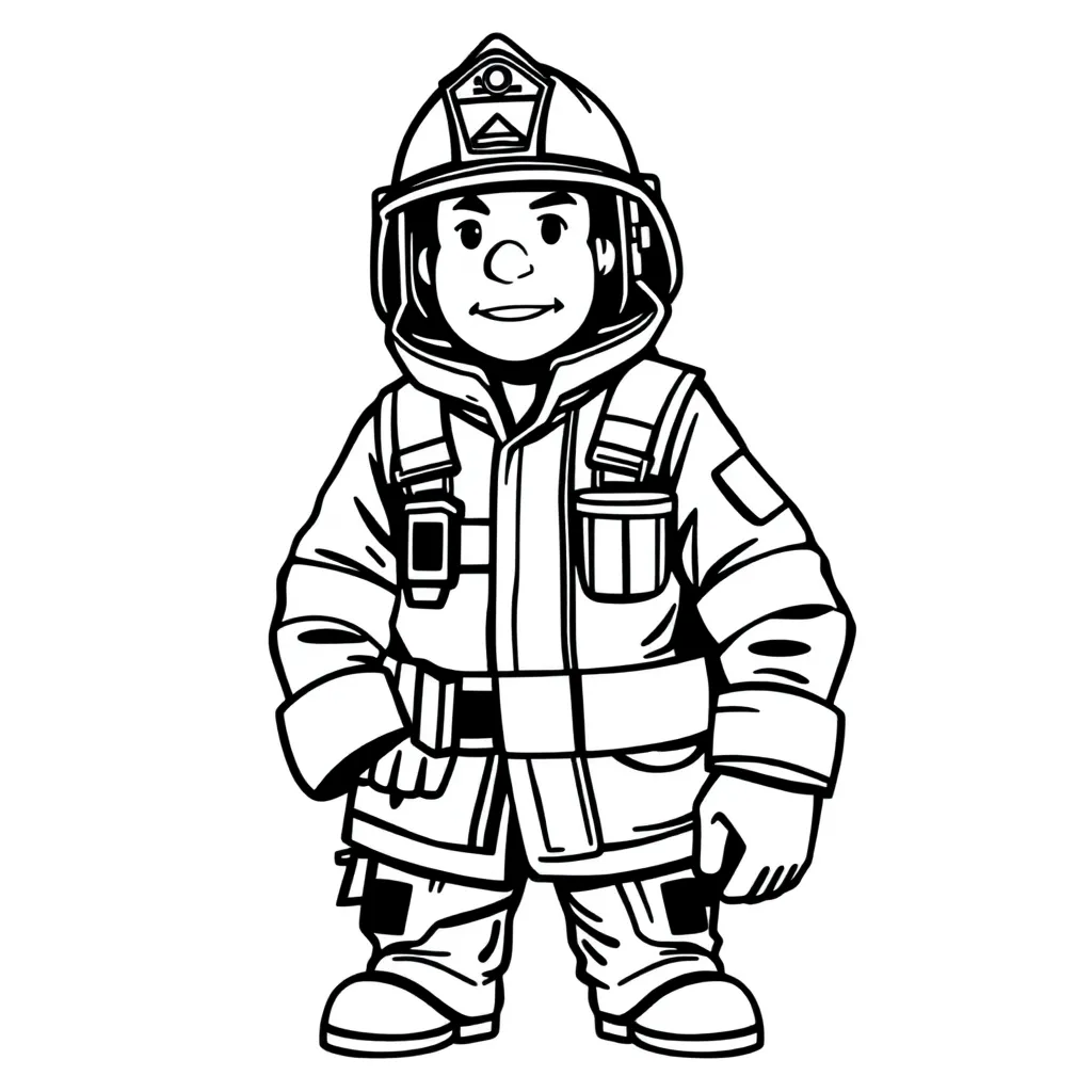 Firefighter coloring page