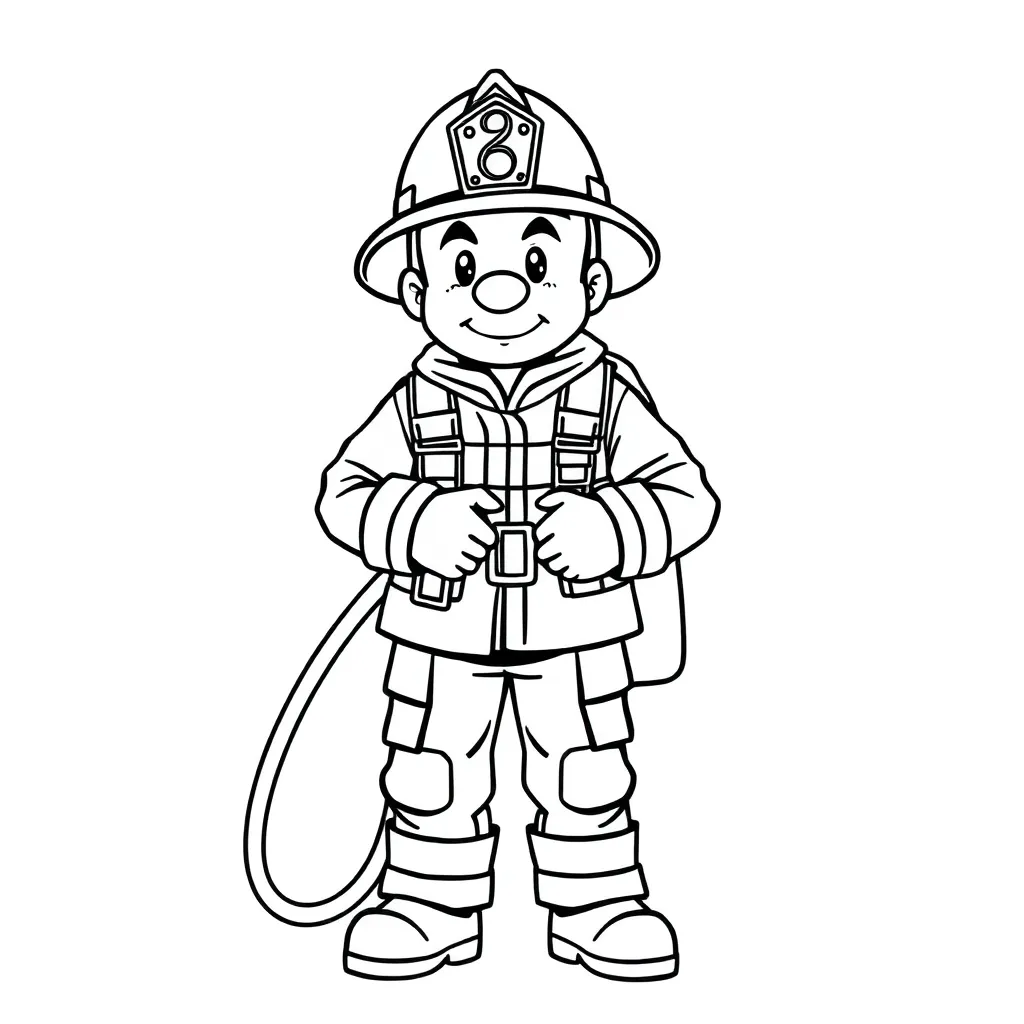 Firefighter coloring page