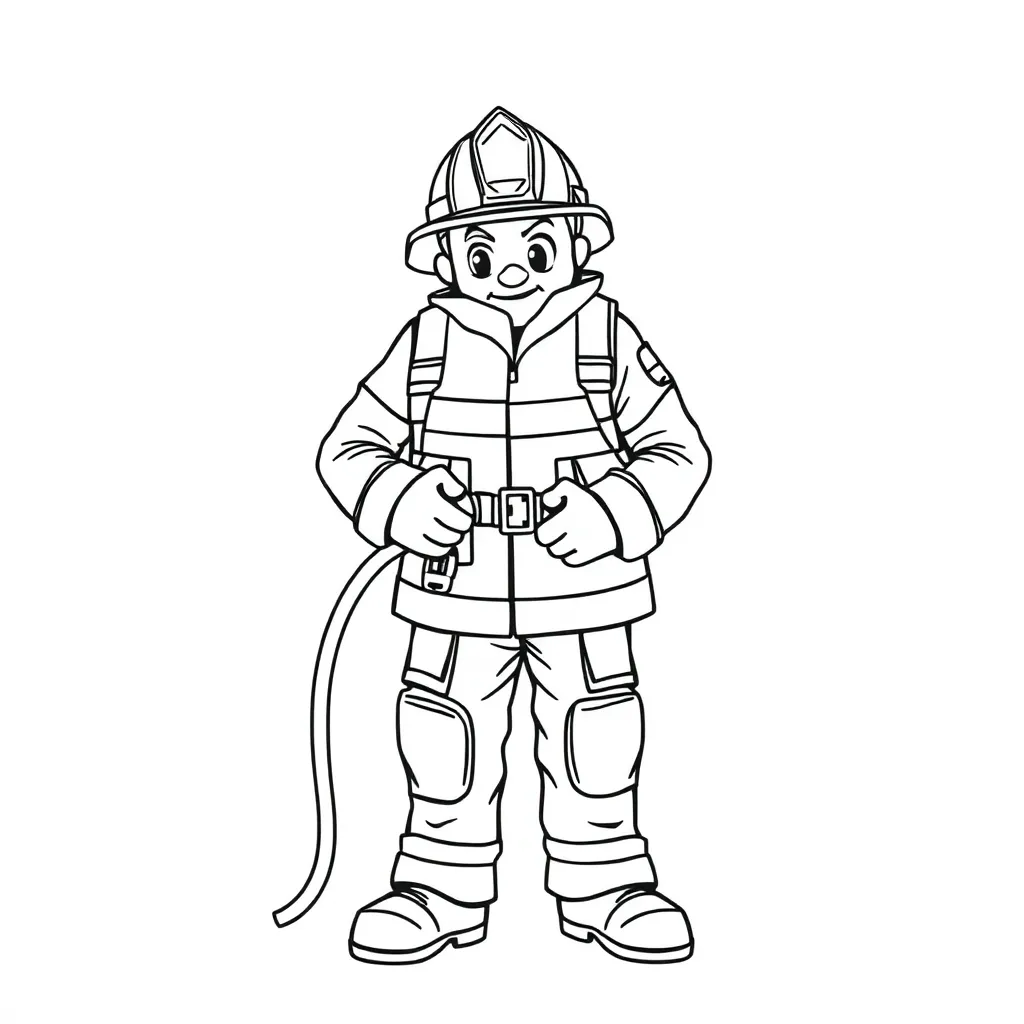 Firefighter coloring page