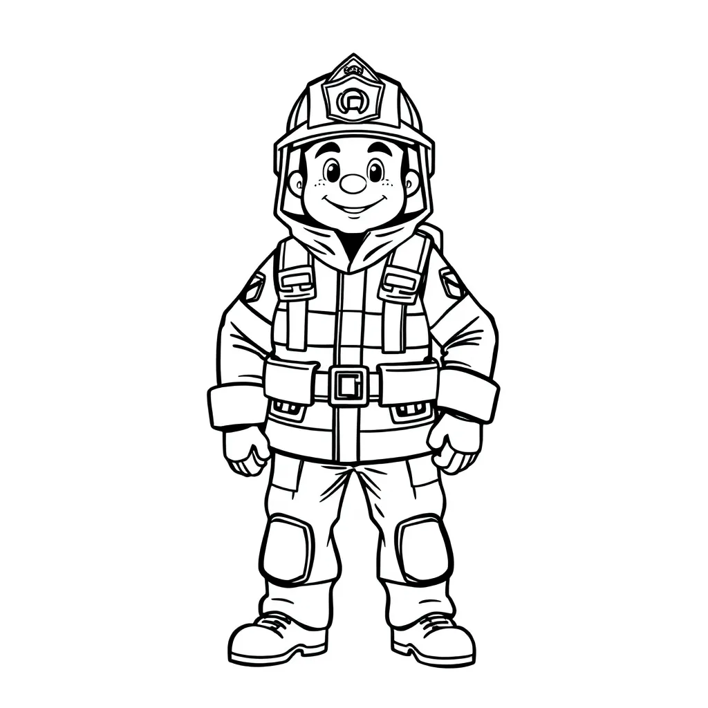 Firefighter coloring page