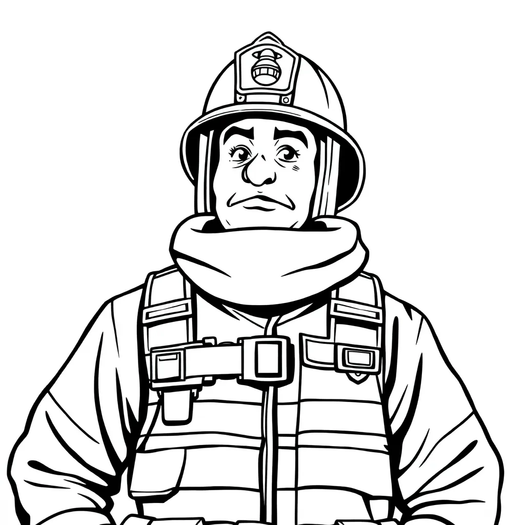 Firefighter coloring page