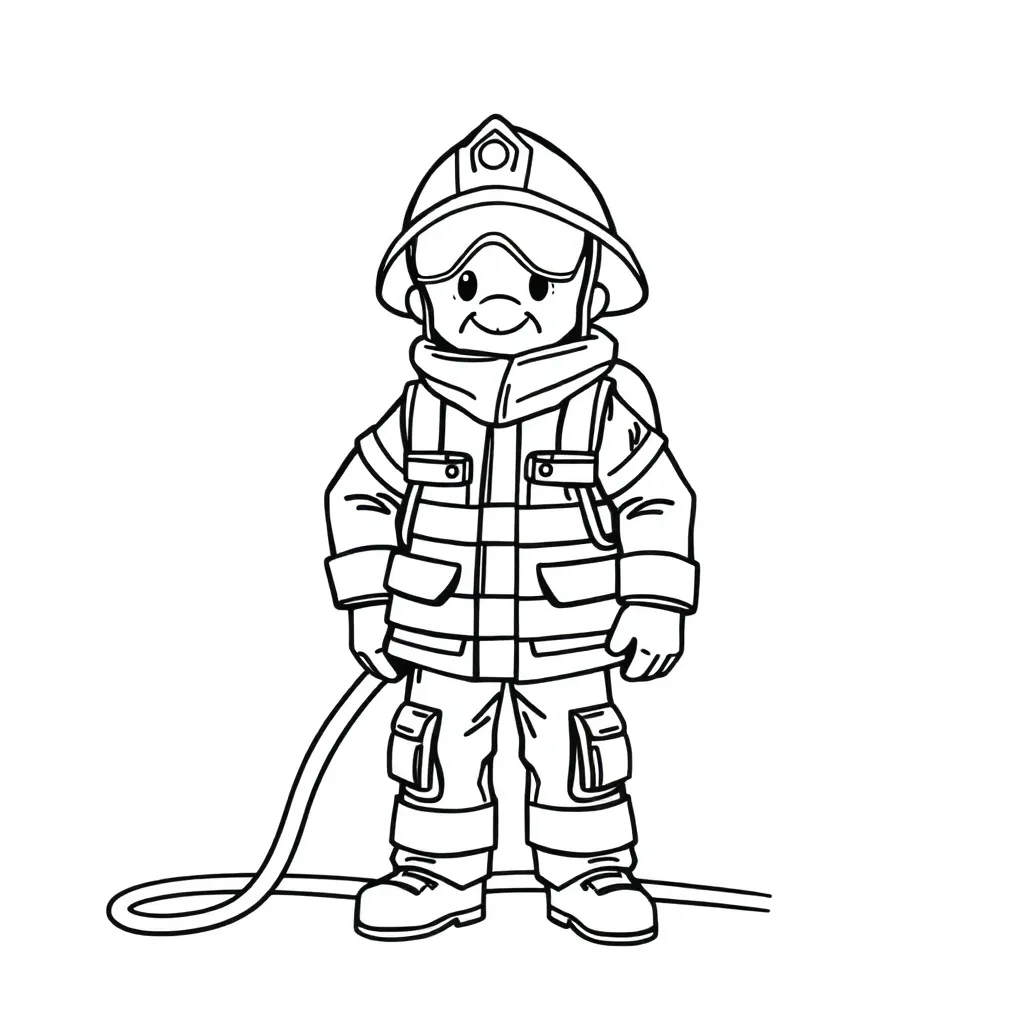 Firefighter coloring page