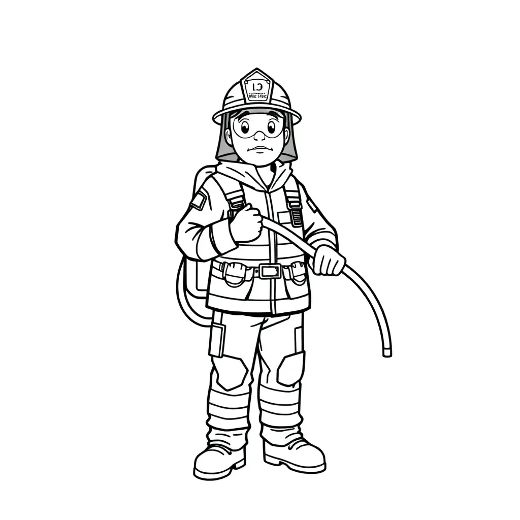 Firefighter coloring page