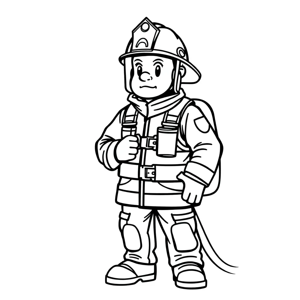 Firefighter coloring page