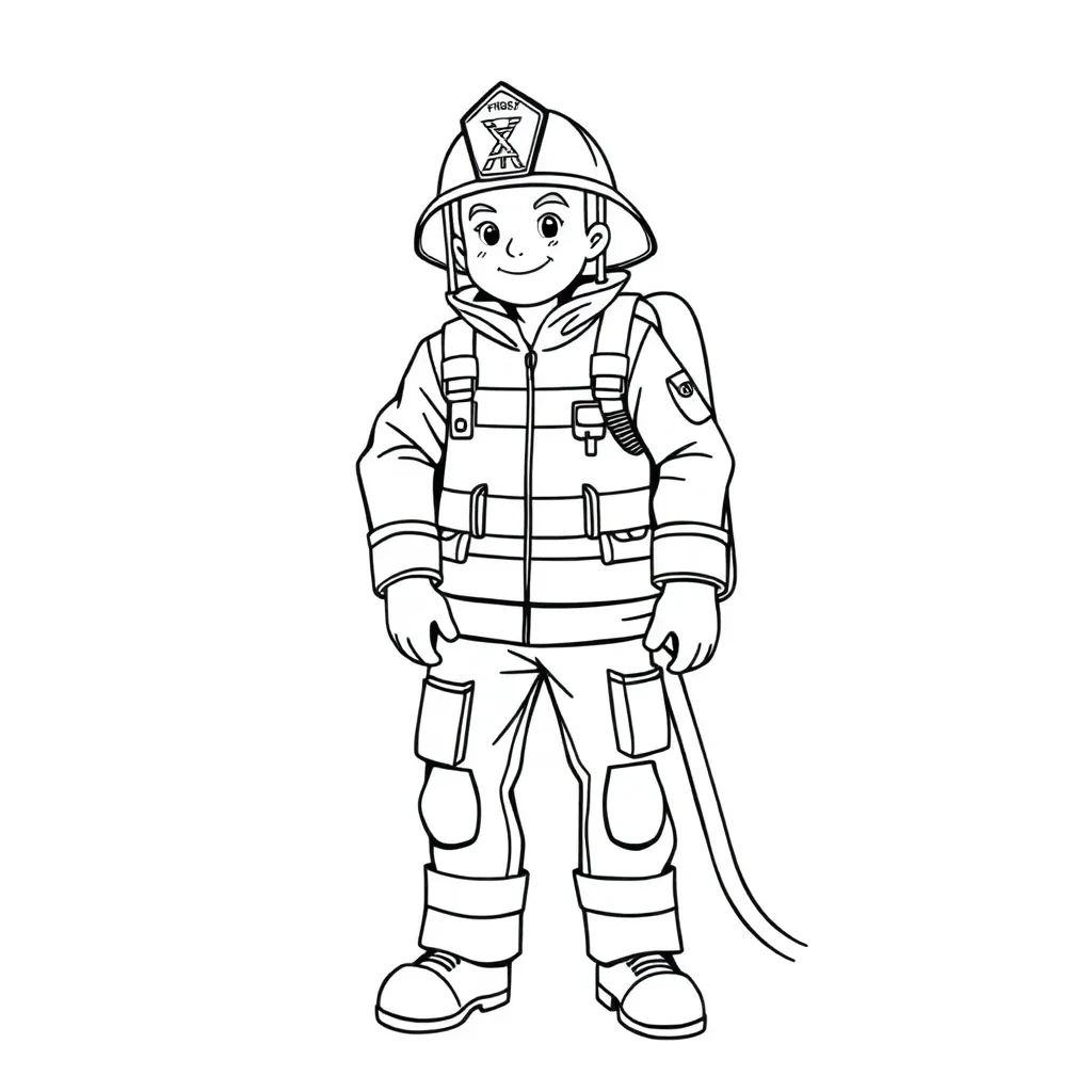 Firefighter coloring page