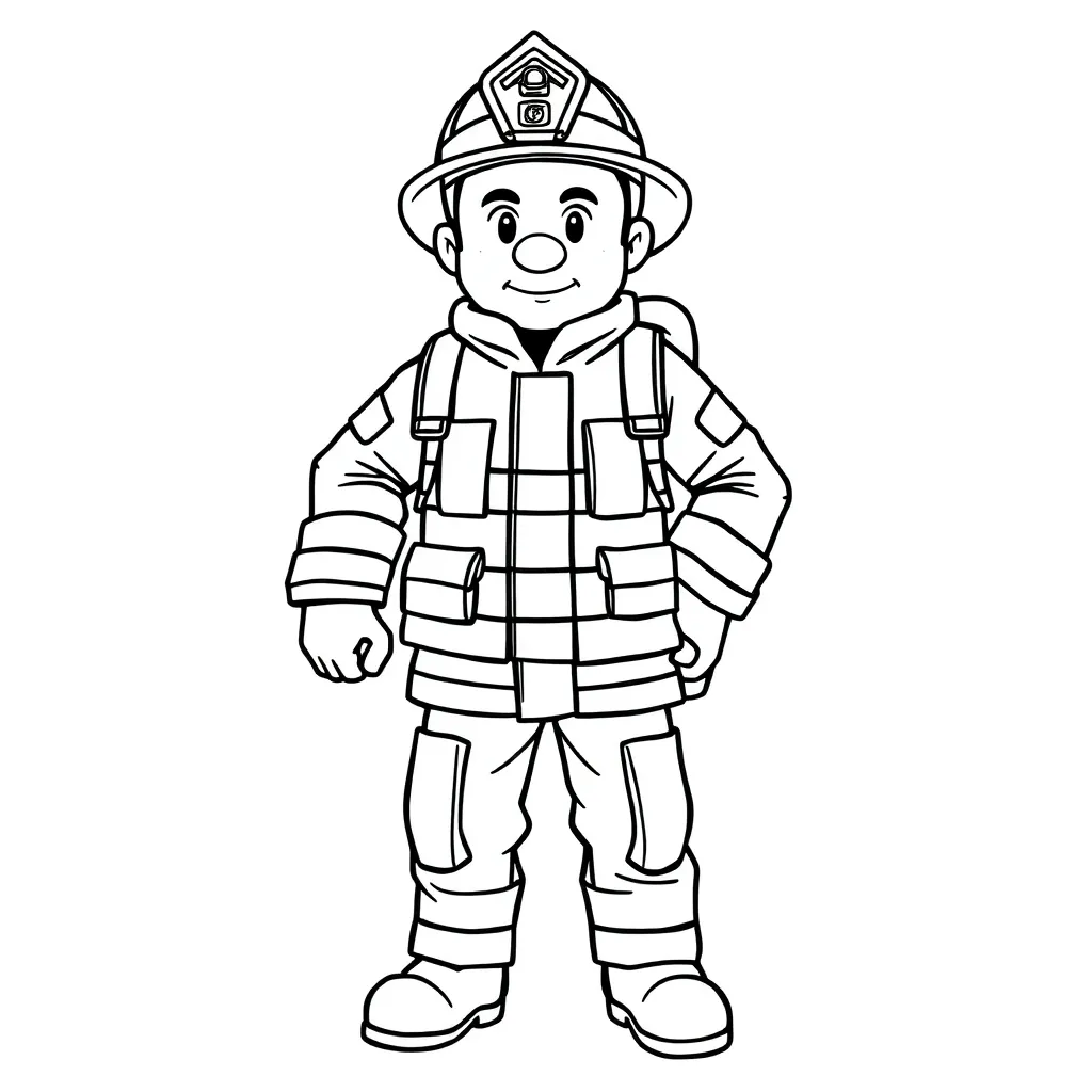 Firefighter coloring page