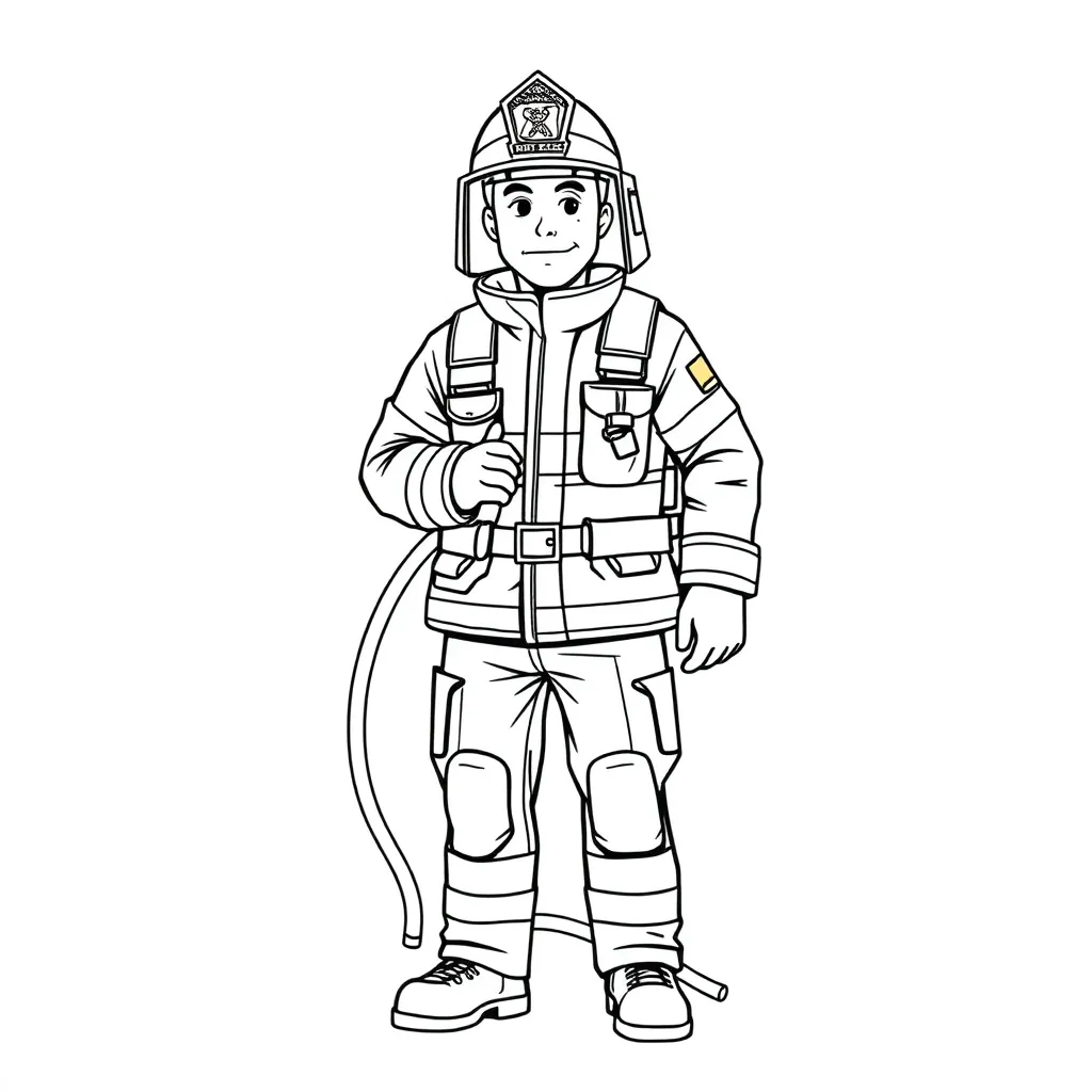 Firefighter coloring page