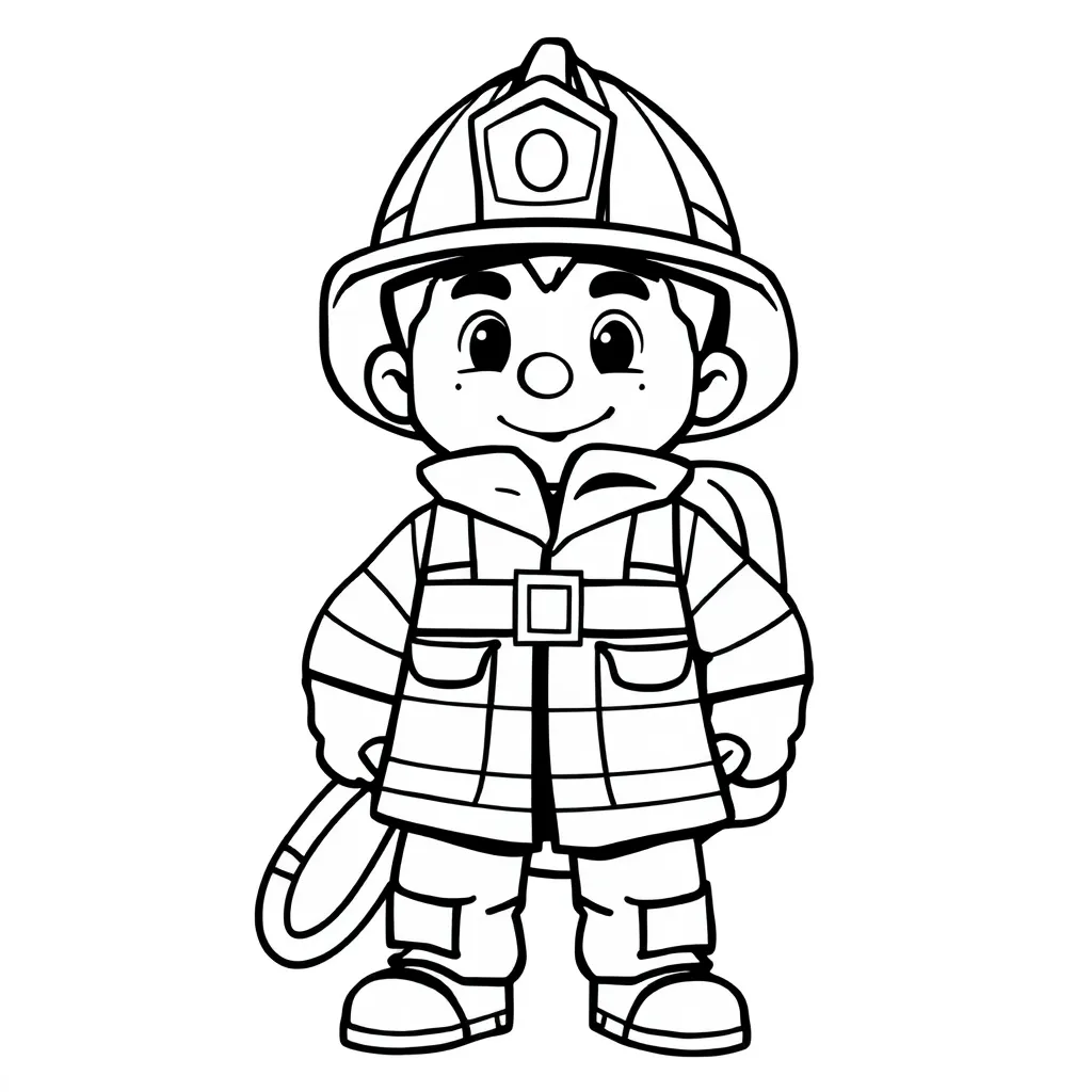 Firefighter coloring page