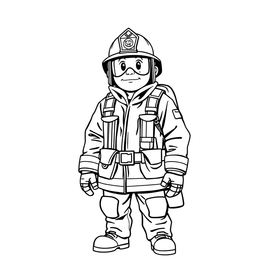 Firefighter coloring page