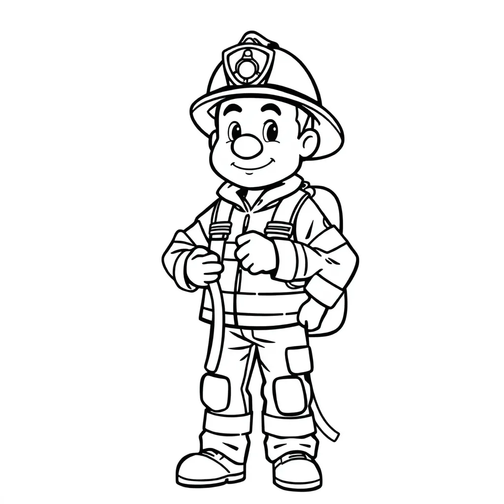 Firefighter coloring page