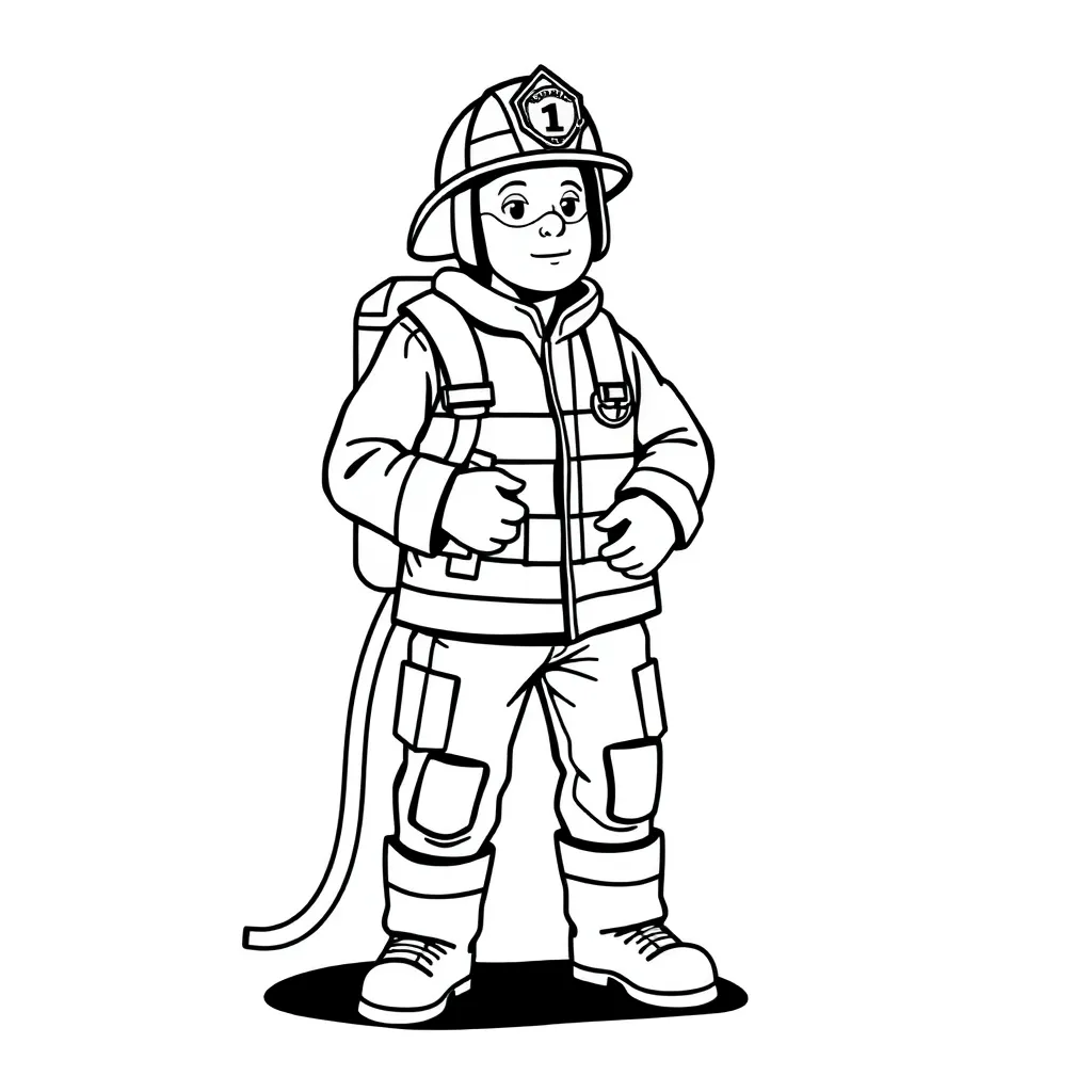 Firefighter coloring page