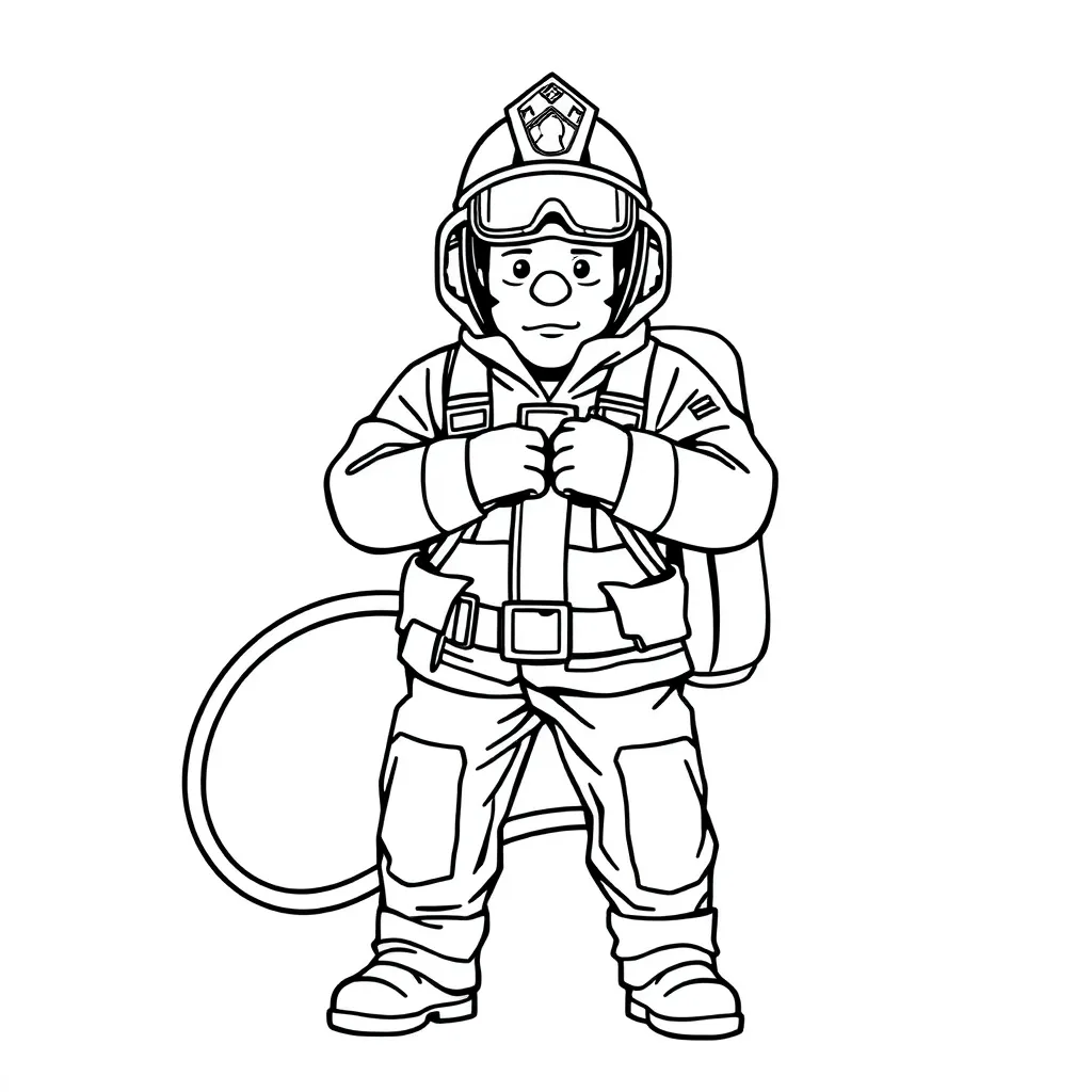 Firefighter coloring page