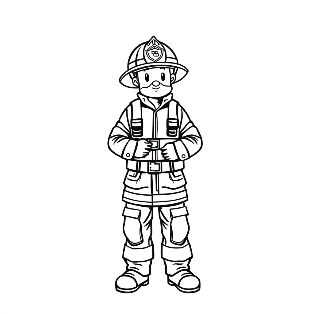 Firefighter coloring page