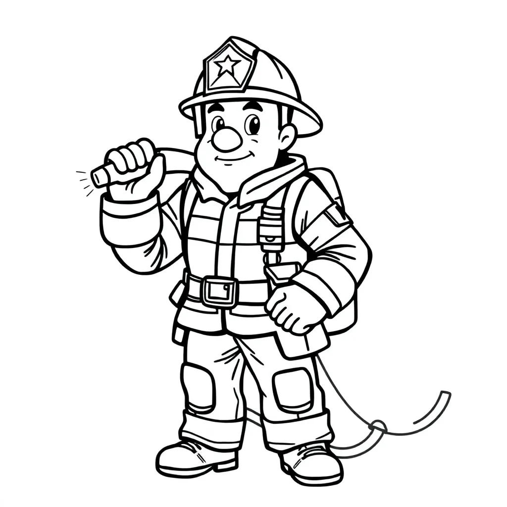 Firefighter coloring page