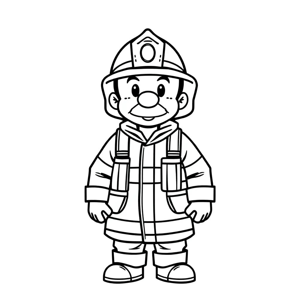 Firefighter coloring page