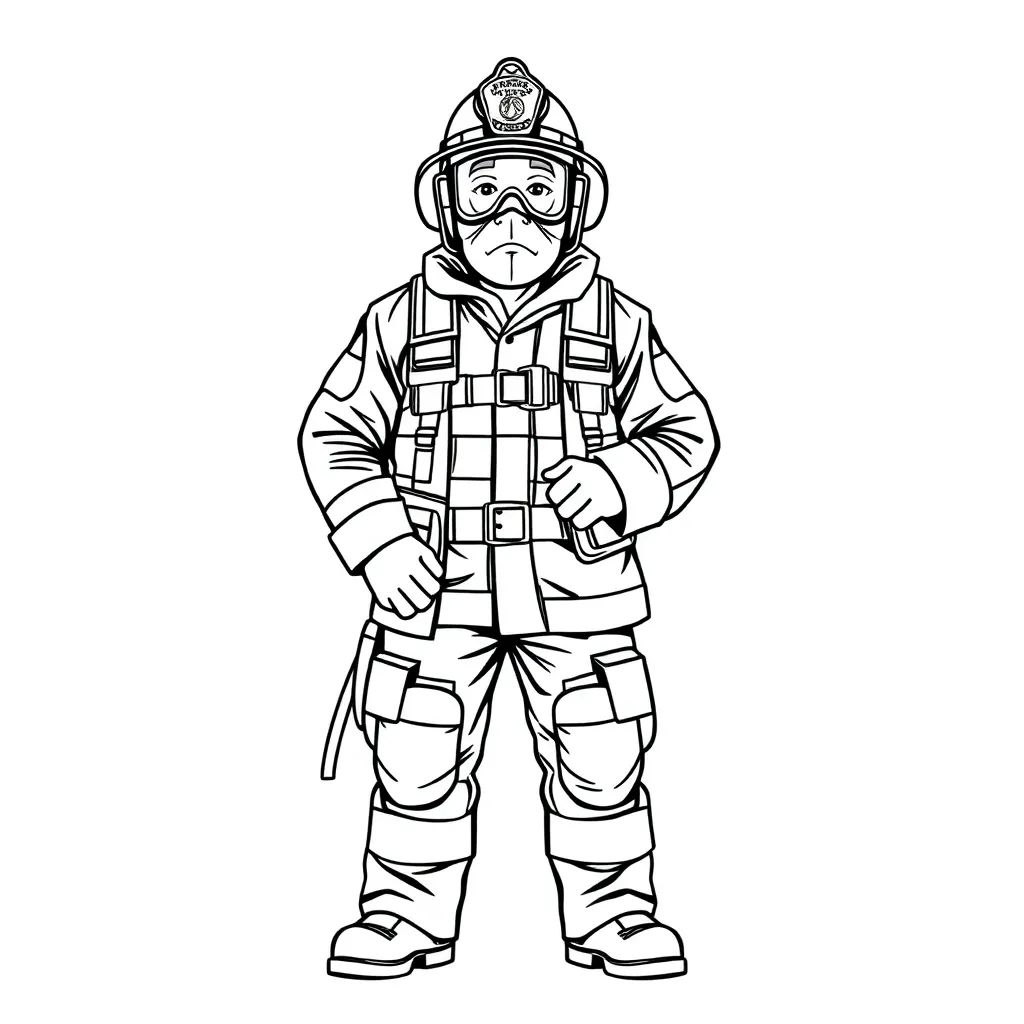 Firefighter coloring page