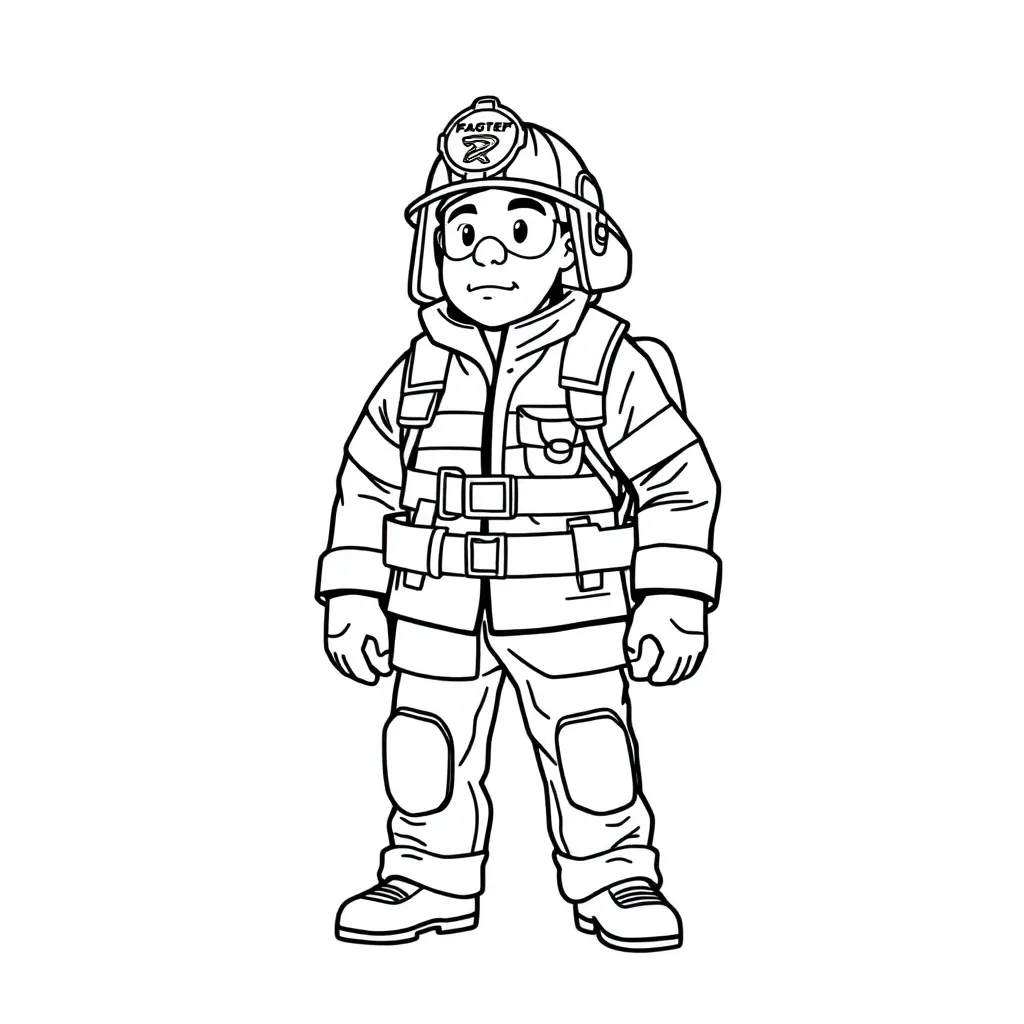Firefighter coloring page