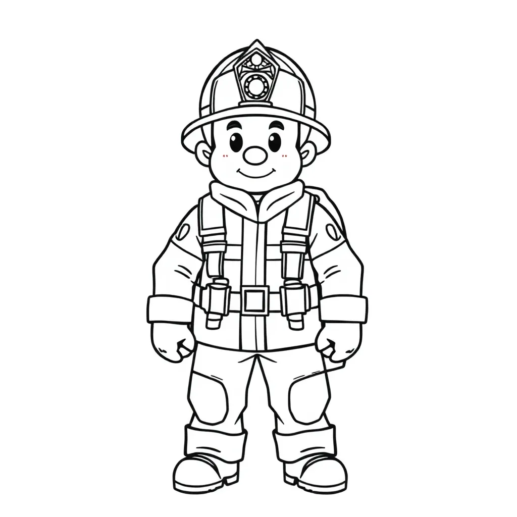 Firefighter coloring page