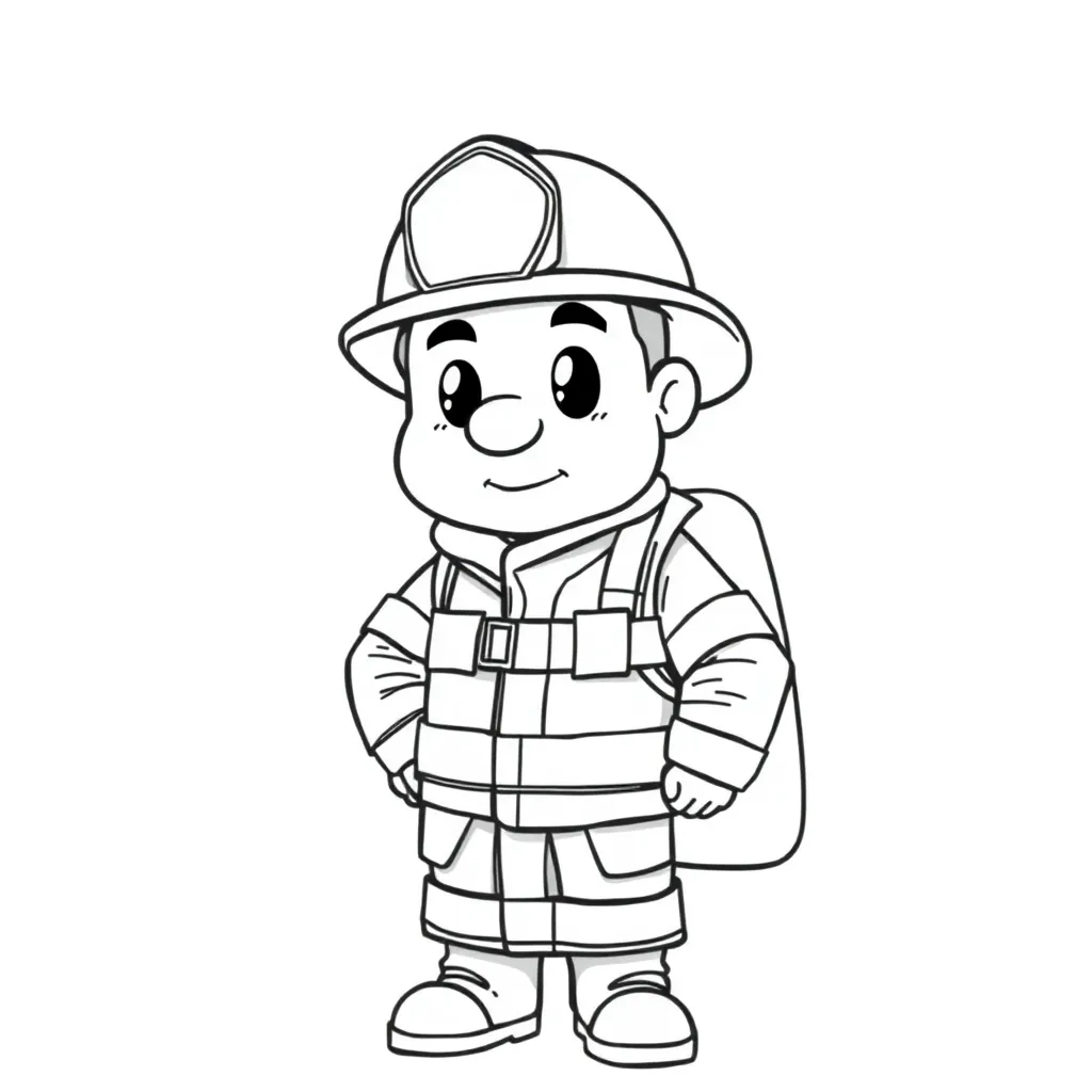 Firefighter coloring page