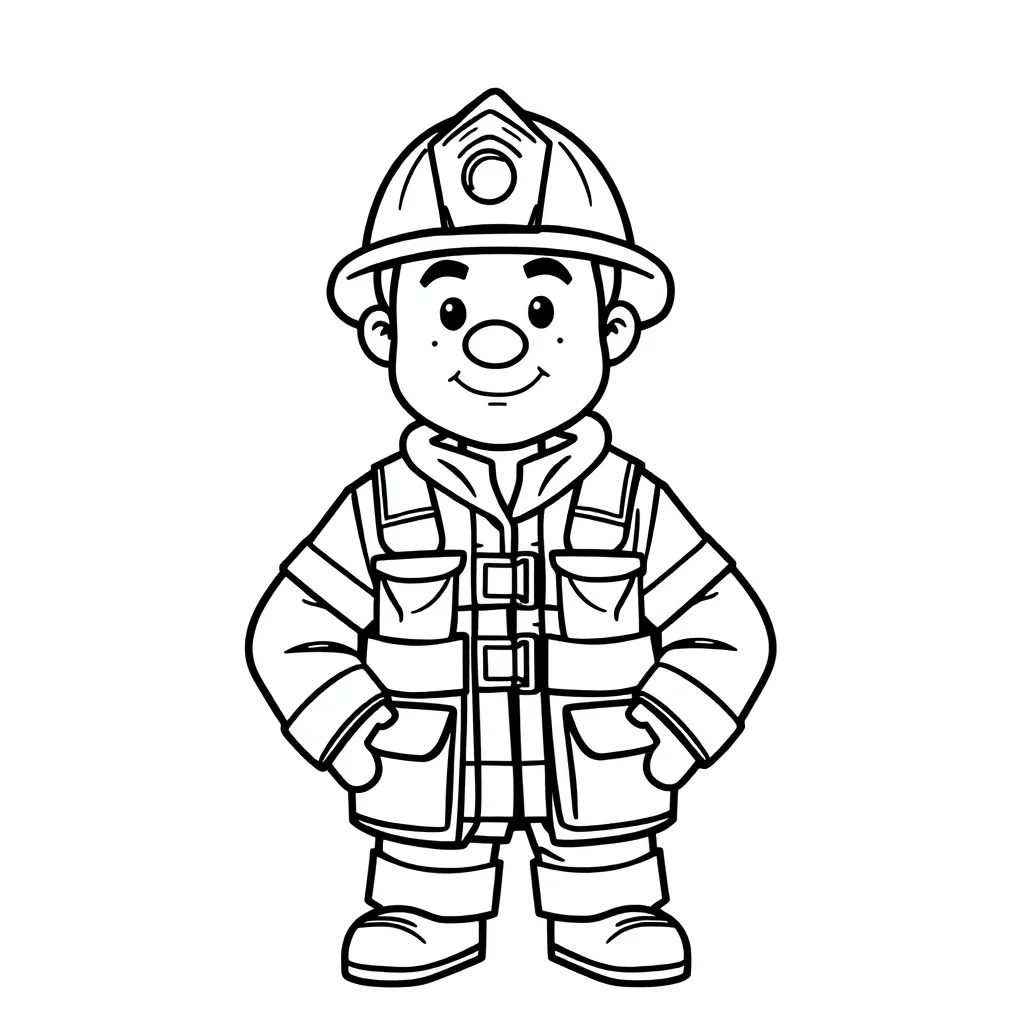 Firefighter coloring page