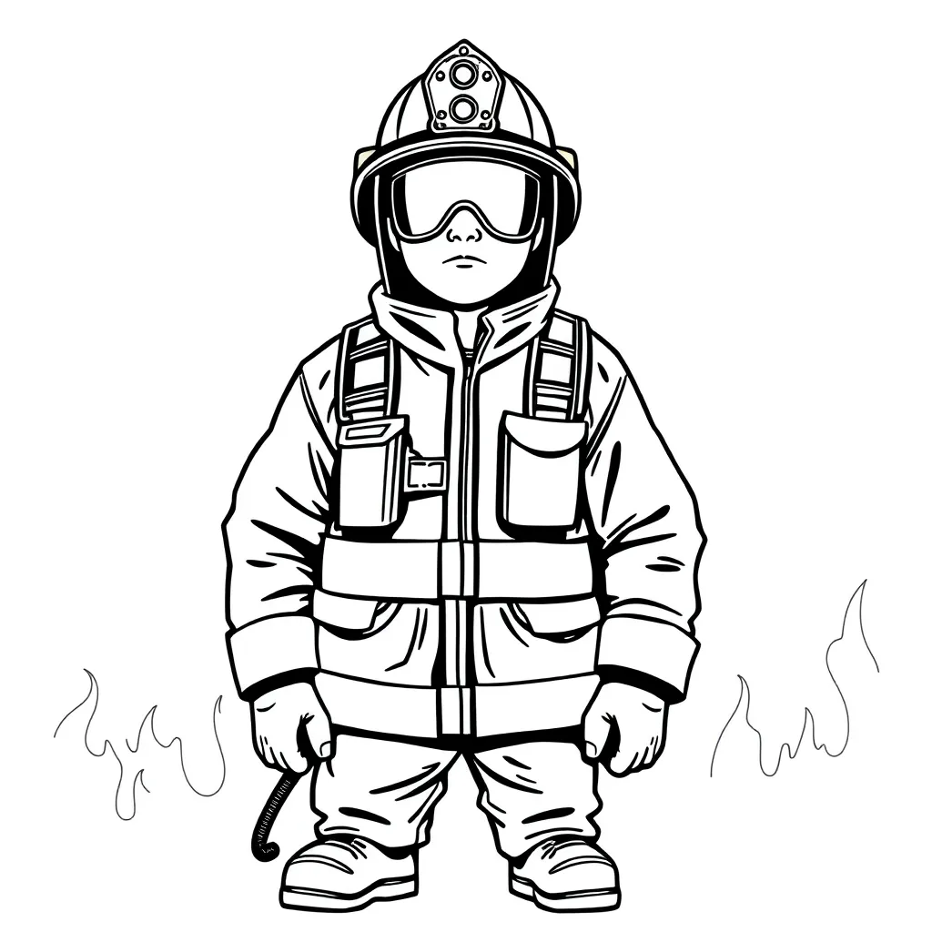 Firefighter coloring page