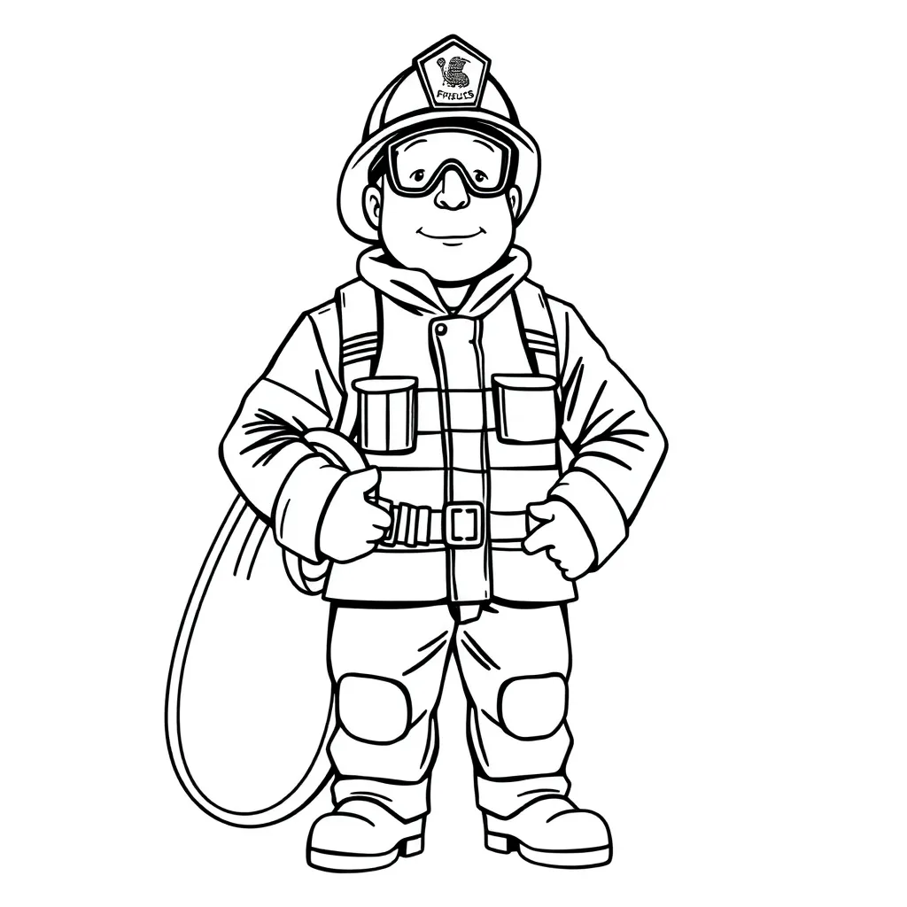 Firefighter coloring page