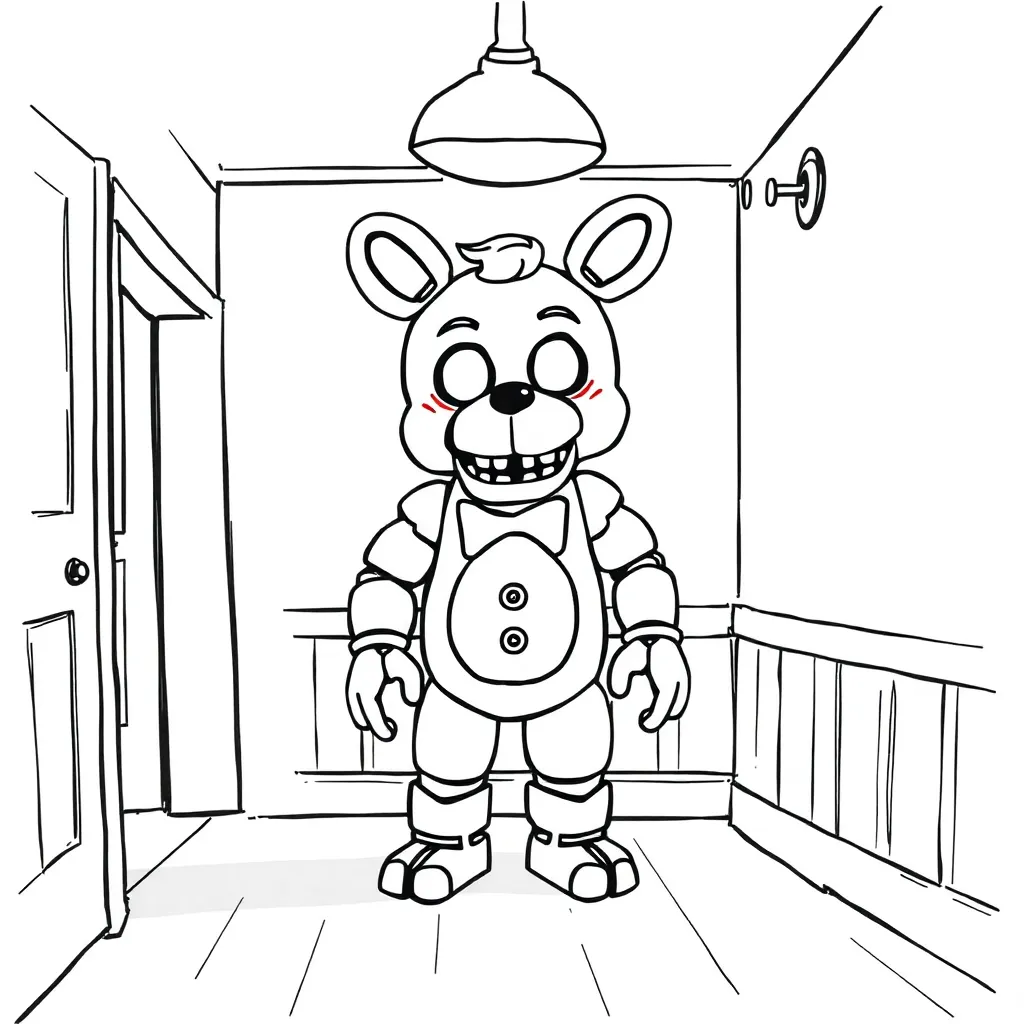 Five Nights At Freddy's coloring page