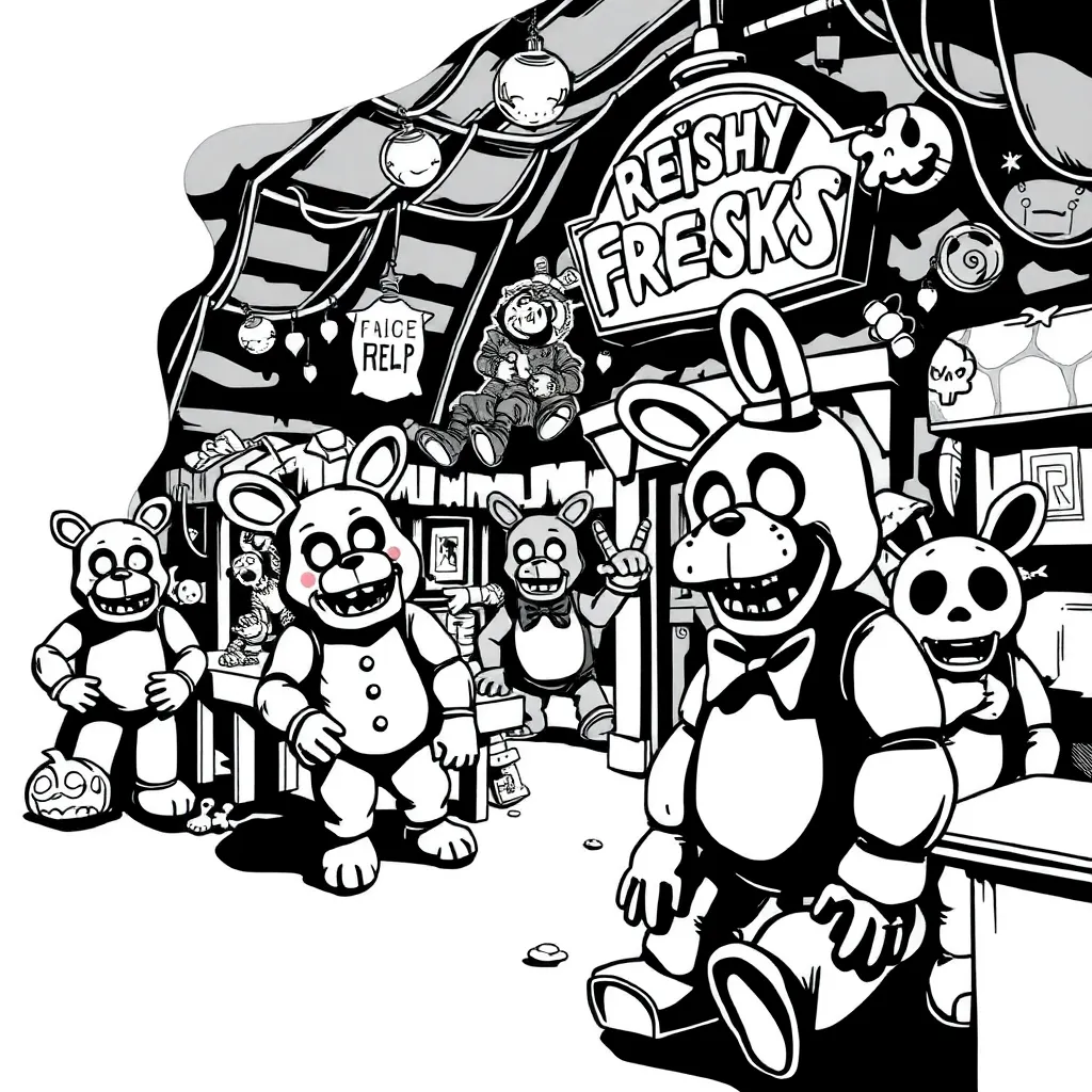 Five Nights At Freddy's coloring page
