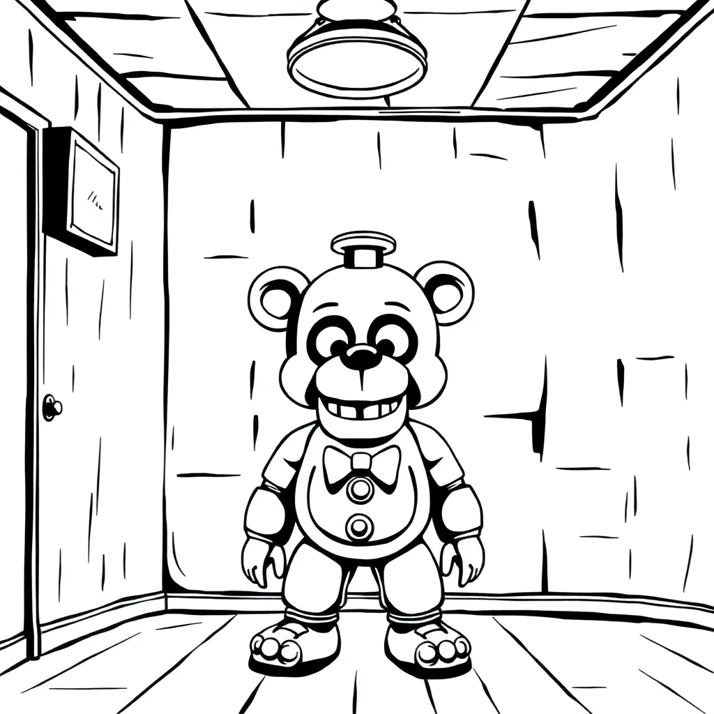 Five Nights At Freddy's coloring page