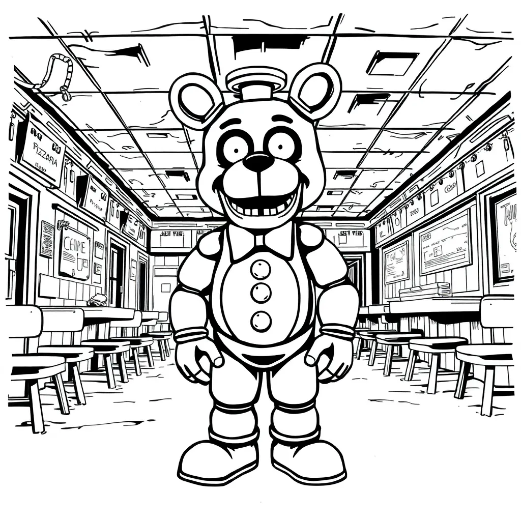 Five Nights At Freddy's coloring page