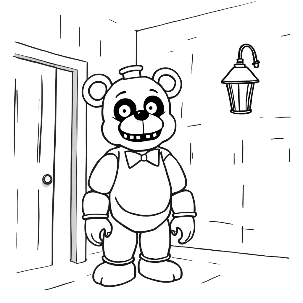 Five Nights At Freddy's coloring page