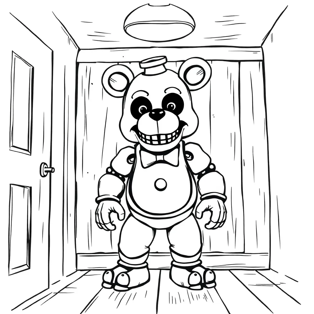 Five Nights At Freddy's coloring page