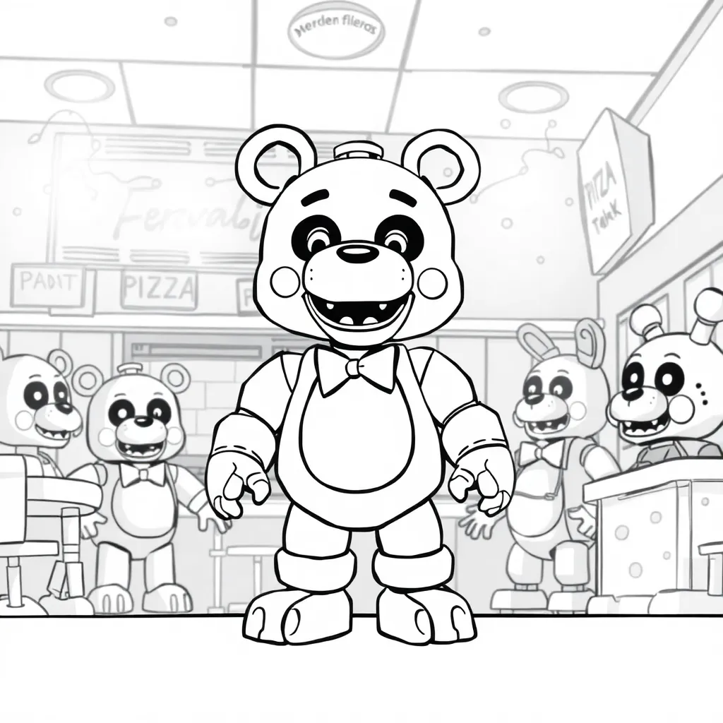 Five Nights At Freddy's coloring page