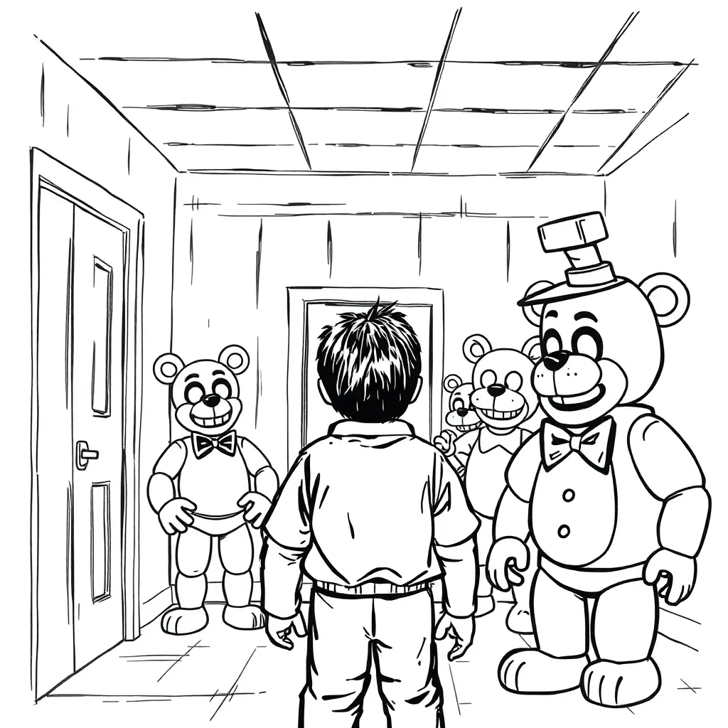 Five Nights At Freddy's coloring page
